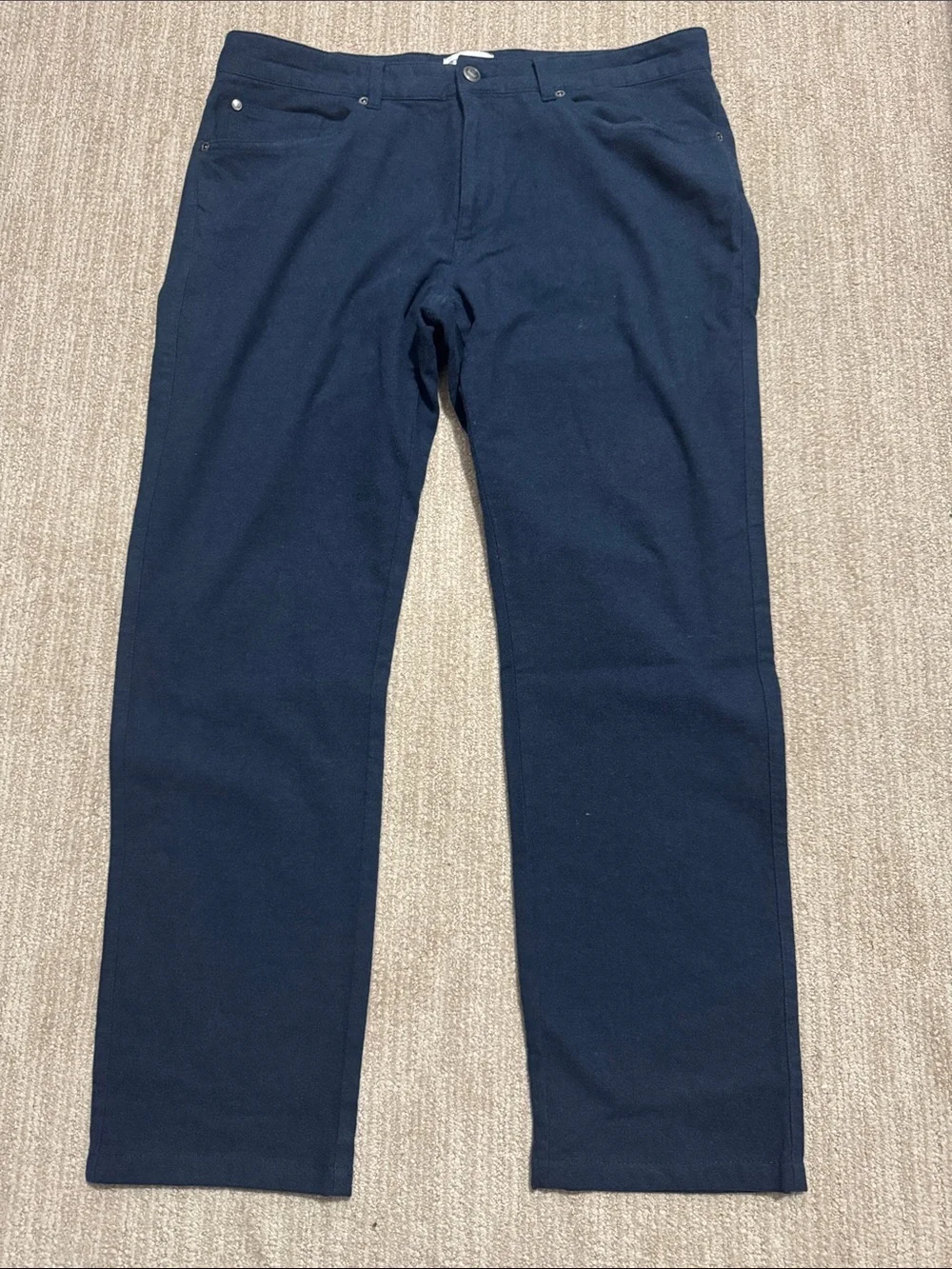Peter Millar Mens 34x30 Blue Five Pocket Stretch Cotton Casual Pants